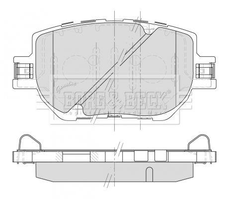 BORG & BECK Комплект тормозных колодок, дисковый тормоз BBP2504
